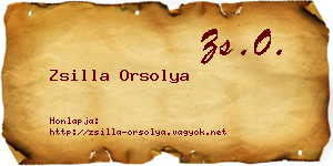 Zsilla Orsolya névjegykártya