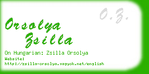 orsolya zsilla business card